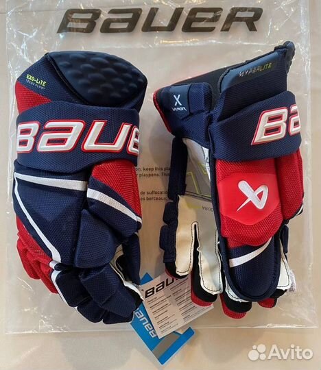 Оригинал перчатки краги хоккейные Bauer Mach 14''