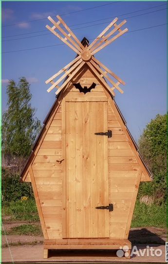 Дачный туалет деревянный ACC340