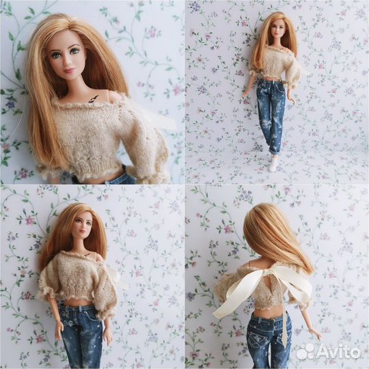 Вязаные кофточки для Барби и куколок подобного раз