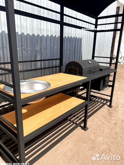 Мангал с крышей