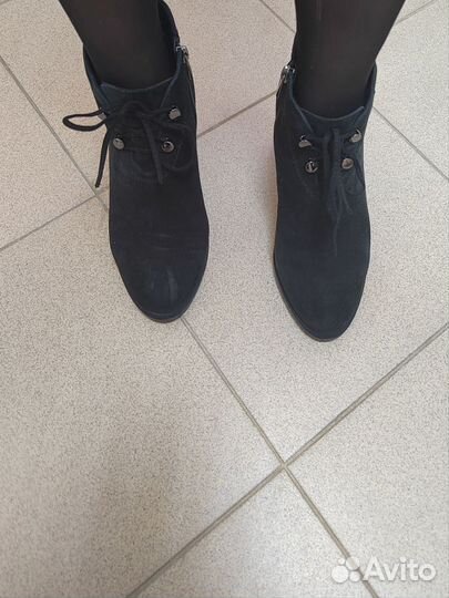Ботинки,37, 38р,нат.замша
