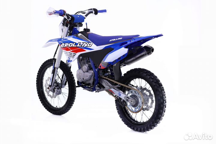 Мотоцикл Эндуро Apollino 300 синий (колёса 21/18)