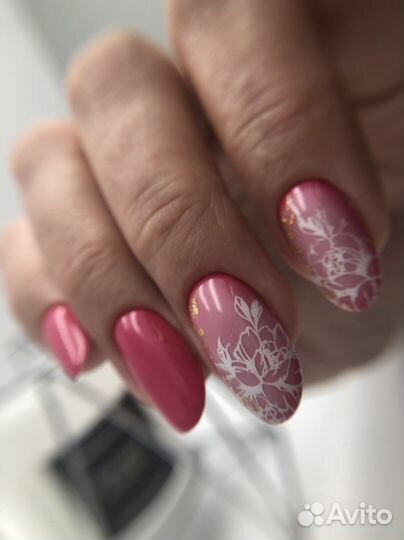 Маникюр педикюр покрытие гель лак укрепление гелем