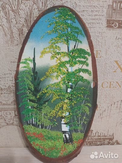 Картина панно из дерева