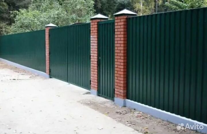 Забор из профлиста цена за метр цена
