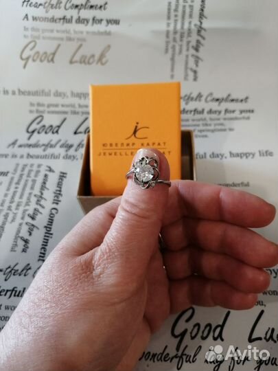 Серебряное кольцо серьги