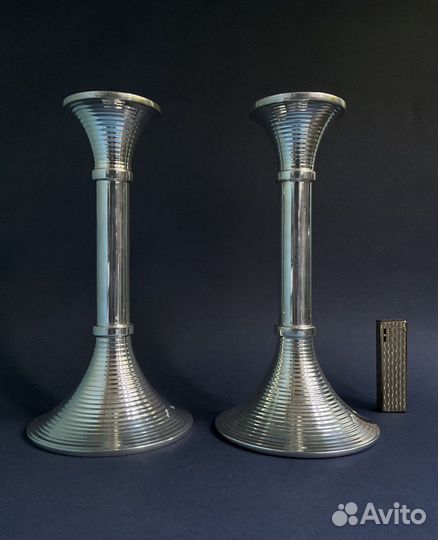 Подсвечники и ваза Модерн Серебро 925 Sterling