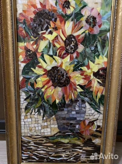 Мозаичная картина «Подсолнухи»