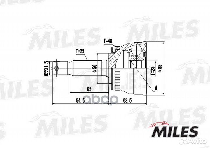 ШРУС наружный hyundai getz 1.5 03- (с ABS) (SKF