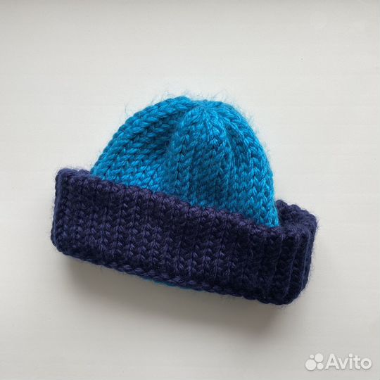 Шапка синяя