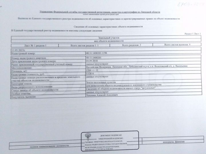 Участок 12 сот. (ИЖС)