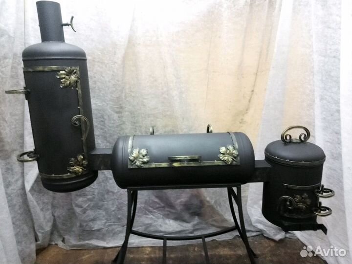 Мангал, печь казан, коптильня.смокер