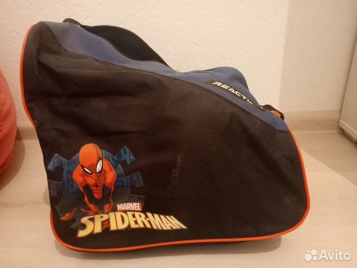 Роликовые коньки детские с человеком пауком