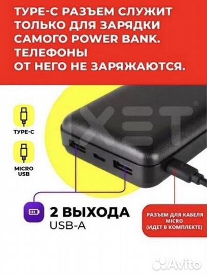 Повербанк 20000mah power bank пауэрбанк