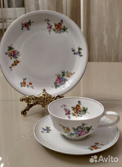 Чайное трио фарфор старый Rosenthal, Германия