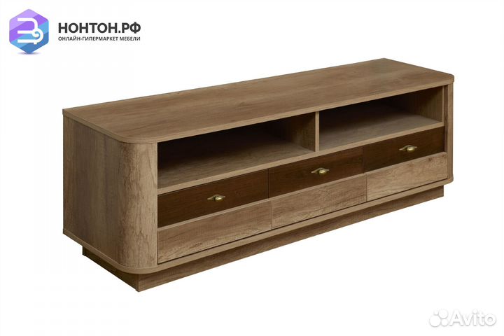 Тумба под тв с 3-мя ящиками Фантазия дуб каньон