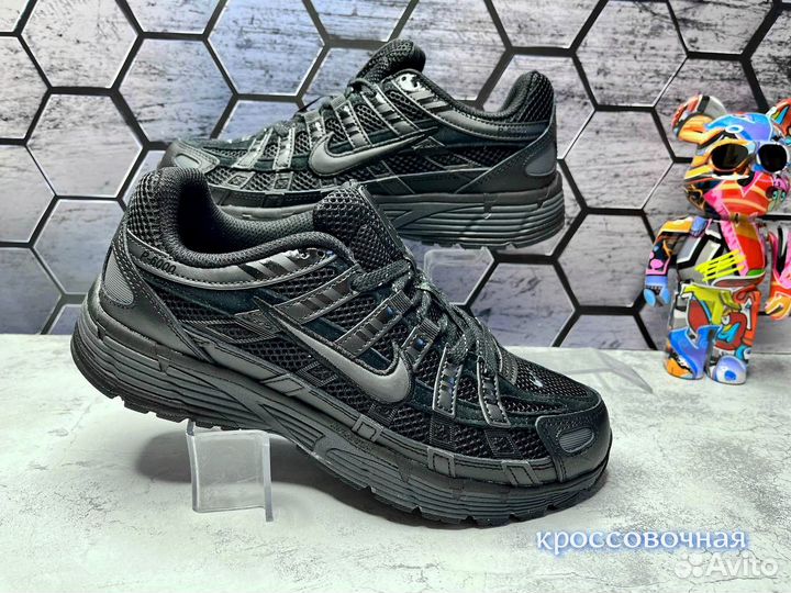 Кроссовки летние Nike p6000 черные