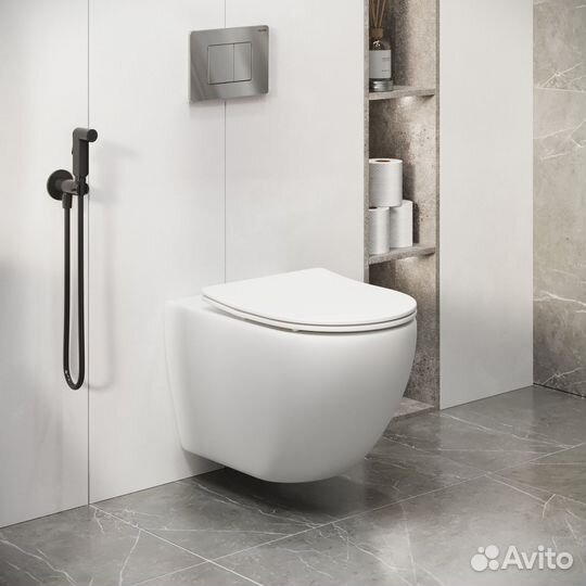 Ком-кт Инст+К-ша Classic Хром Гл+Унитаз GR-4411S