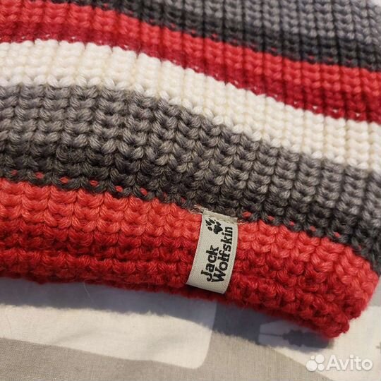 Jack wolfskin шапка вязаная длинная