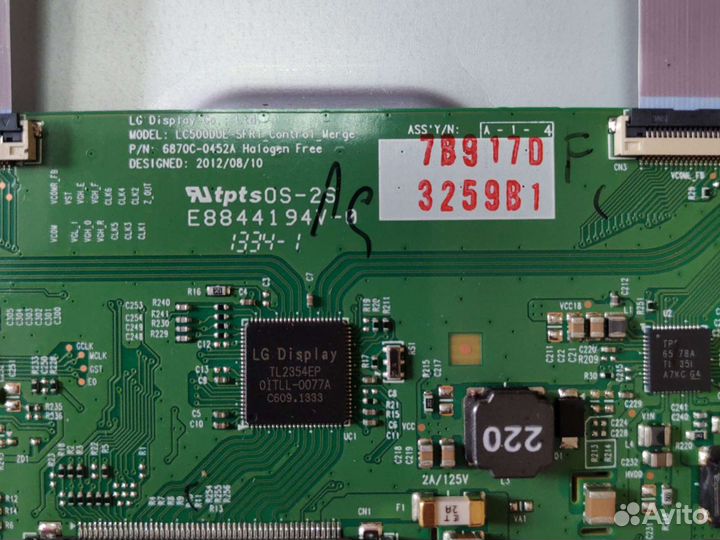 Плата T-con телевизор LG 32LA621V