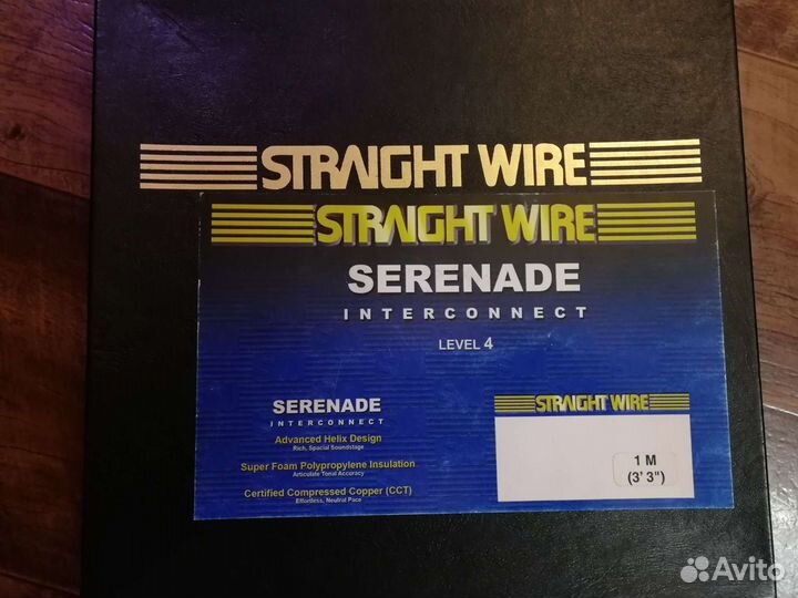 Аудио кабель Straight Wire Serenade RCA 1.0 м