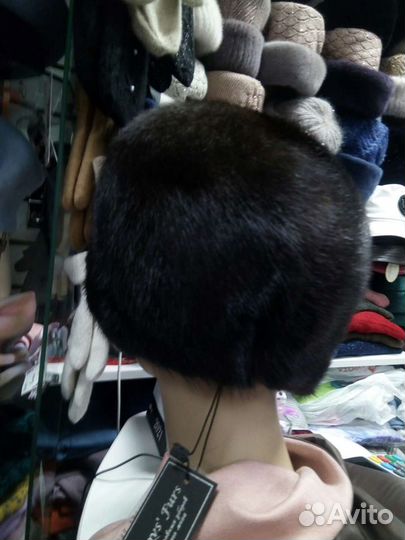 Шляпка новая из цельной шкурки норки