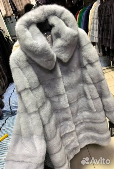 Шуба норковая с капюшоном 44 46