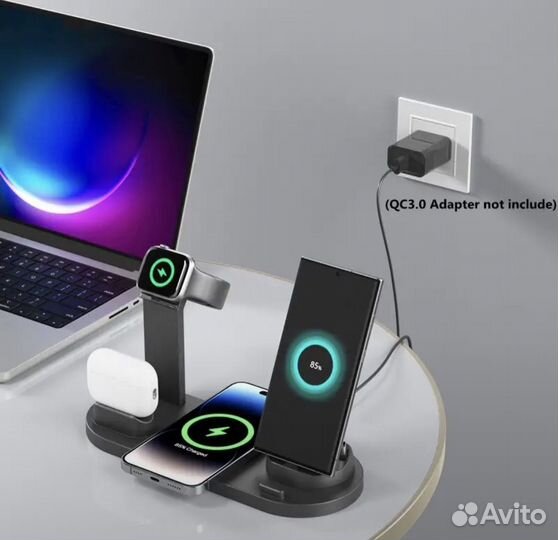 Зарядная док-станция 4 в 1, 15 Вт