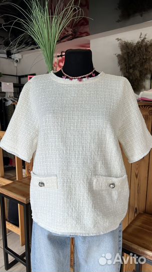 Блузка твидовая 46р-р