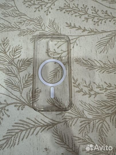 Прозрачный чехол на айфон 15 pro с magsafe