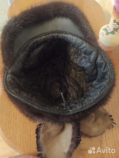 Шапка норковая натуральный мех
