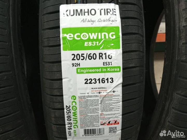 Kumho Ecowing ES31 205/60 R16 92H