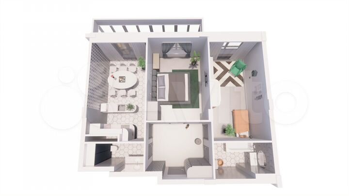 2-к. квартира, 76,8 м², 9/19 эт.