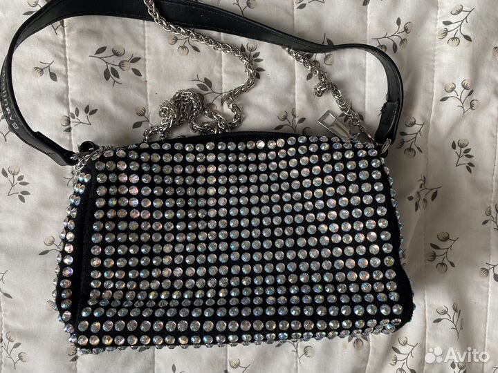 Сумка клатч со стразами