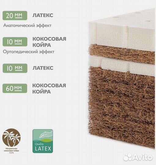 Матрас детский 120 60 plitex