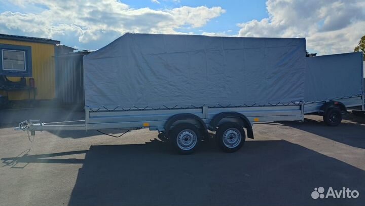 Прицеп легковой двухосный с высоким тентом