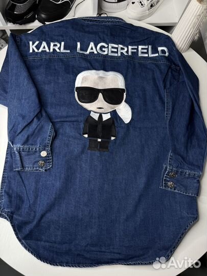 S M новая рубашка длинная karl lagerfeld оригинал