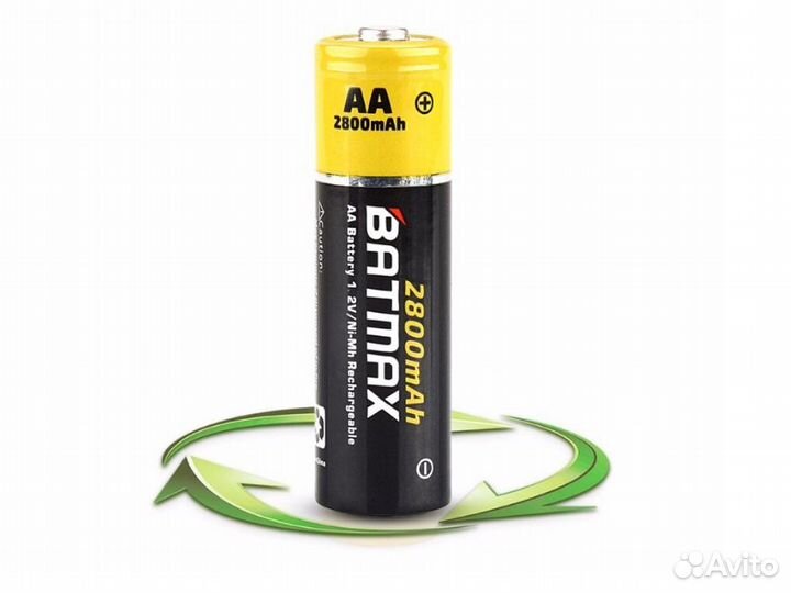 Аккумуляторы AA Batmax (Ni-MH) 2800mAh 4шт + кейс