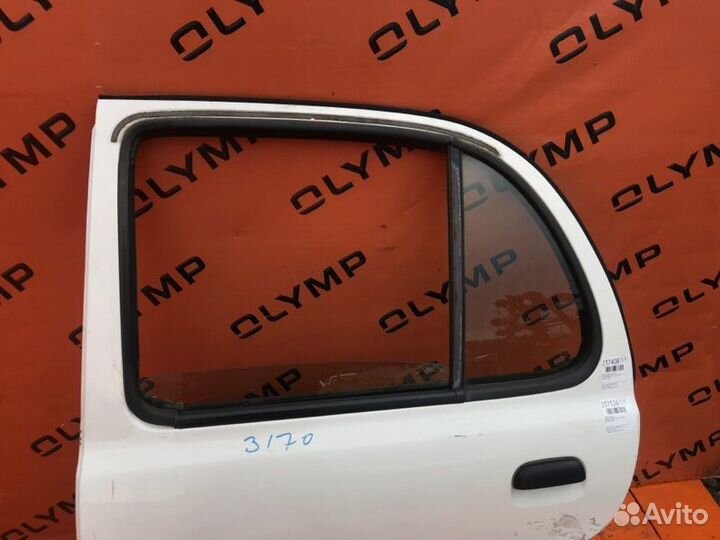 Стекло двери заднее левое Nissan March K11 CG10