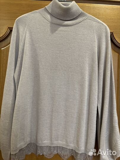 Свитер/водолазка жен.,бежевая(италия) р. 48-50