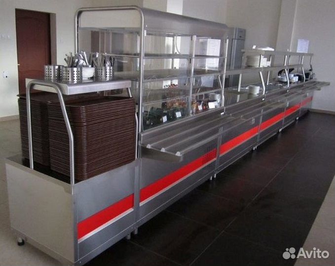 Линия раздачи для кафе бистро столовой