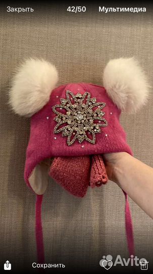 Шапка для девочки chobi 2-5 лет