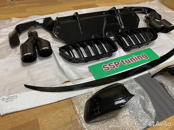 Сет на BMW F10 накладки/диффузор/спойлер