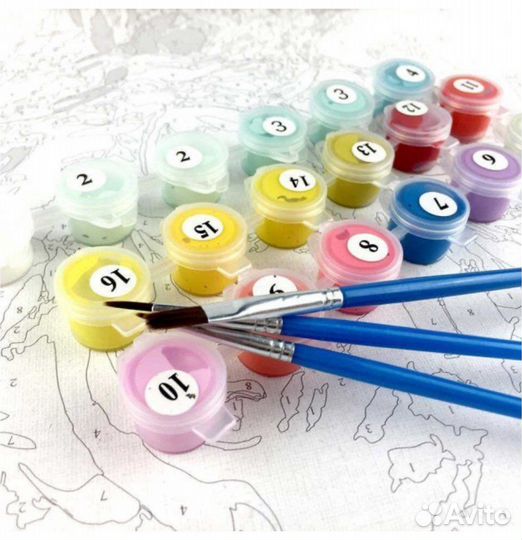 Картина по номерам, 40*50, сирень