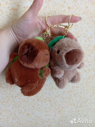 Брелок капибара с черепашкой новый