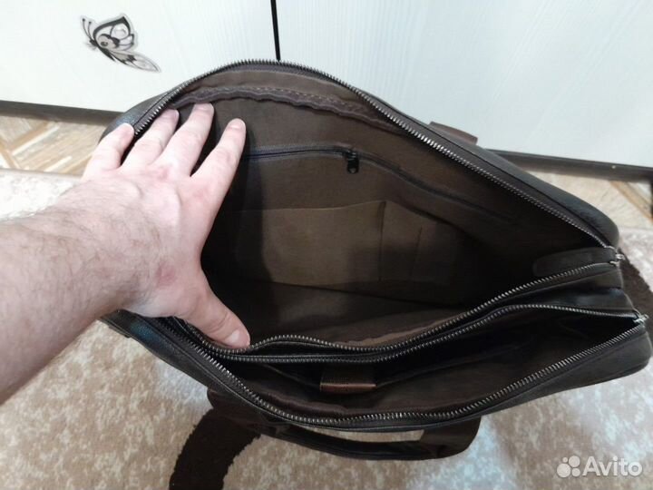 Сумка портфель мужская кожаная