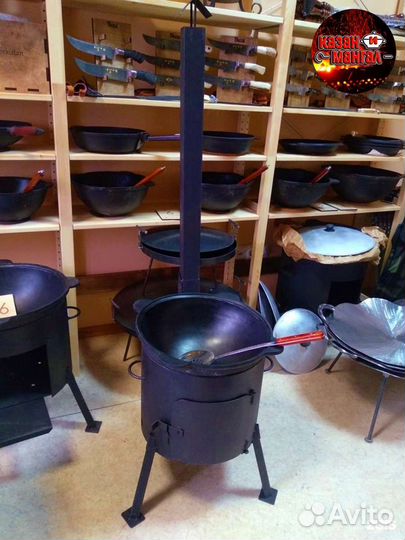 Чугунный казан и печи под них