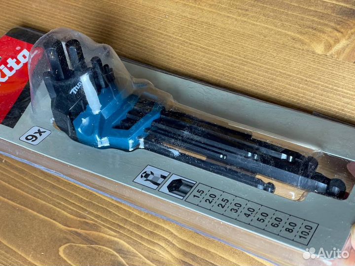 Набор ключей шестигранников 9 шт. Makita B-65894