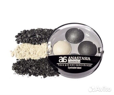 Тени для век запечённые 3цв