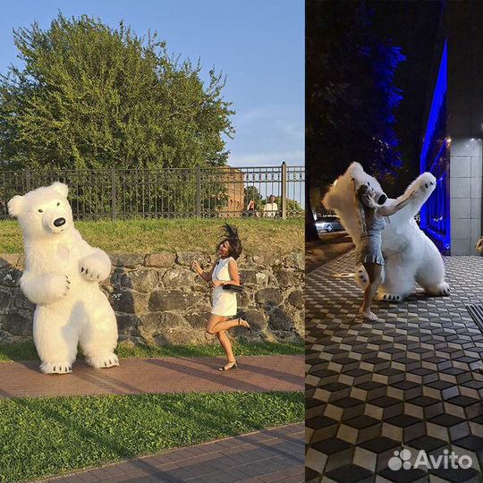 Аниматор Мишка. Поздравление Белого Медведя